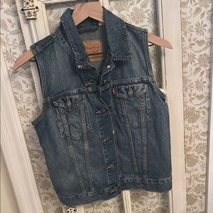 Levi Strauss distressed denim vest